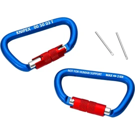Knipex Carabiner 2 pieces (self-service card/blister) 00 50 03 T BK