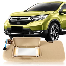 PEVAST Left Driver Side Sun Visor for Honda CRV CR-V 2017 2018 2019 2020 2021 2022 Sunvisor Replacement 83280-TLA-A12ZA(Beige)
