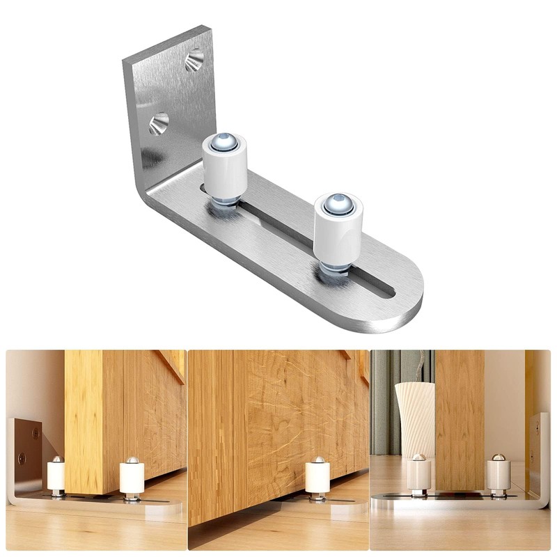 CCJH Barn Door Floor Guide Stainless Steel Adjustable Sliding Door