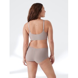 True & Co Women's True Body Triangle Convertible Strap Bra, Mink, (Medium) 34-36A/D