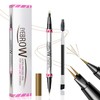 Microblading Eyebrow Pen, Dual Ended Eyebrow Pencil with 2 Micro-Fork-Tip,