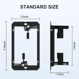 Iwillink Low Voltage Mounting Bracket (1-Gang, 10 Pack) for Single Gang Wall Plate, Telephone Wires, Network Cables, HDMI, Coaxial, Speaker Cables
