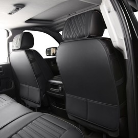 JOJOBAY Chevy Silverado Seat Covers,GMC Sierra Seat Covers,Custom Fit 2007-2024 1500 2500HD 3500HD Crew Double Extended Regular Cab,LT LZT RST Trail Boss(Front Pair,Black)