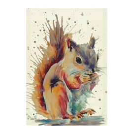 Cute Squirrel Garden Flag Double Sided,Garden Flag Yard Flag for Outdoor Decoration 12x18 Inch