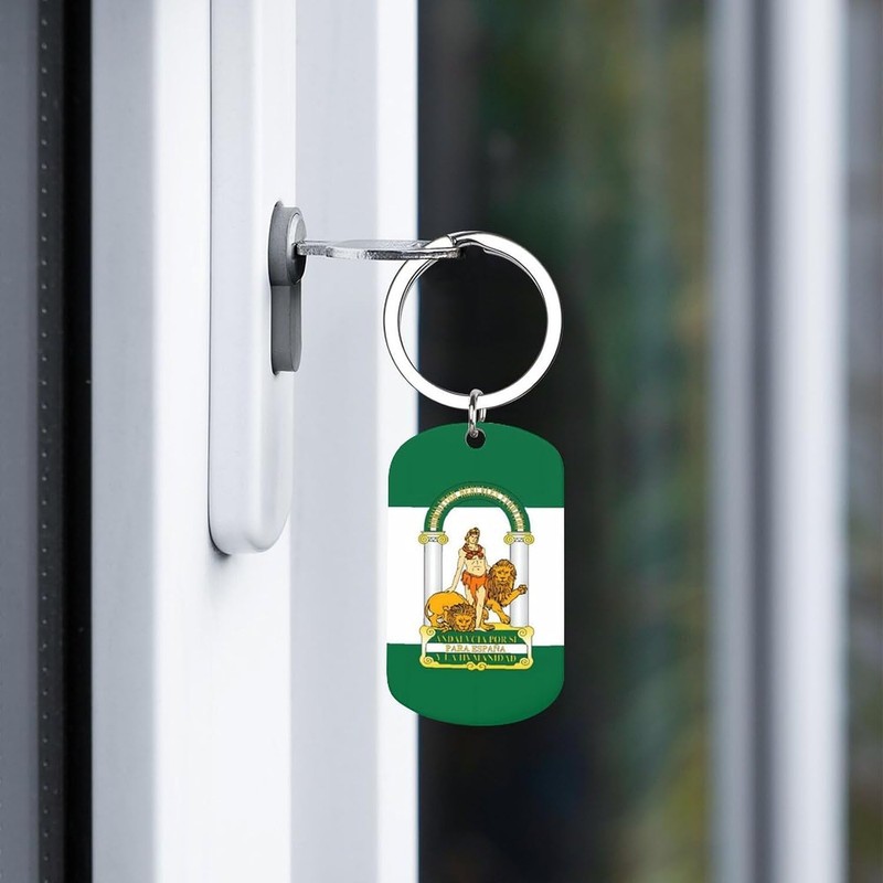 Llavero universal de metal con bandera de Andalucía, accesorios para