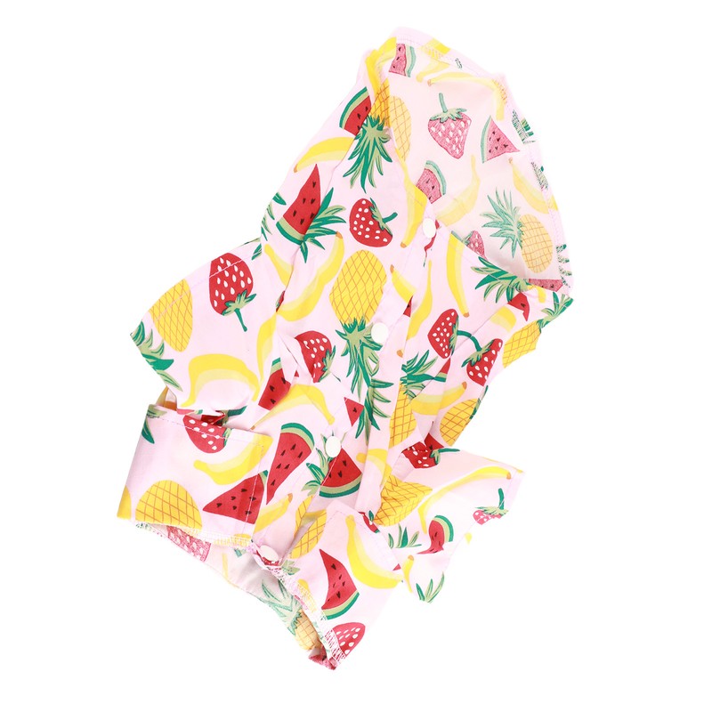 Dog Fruit Print Shirt Breathable Cool Fashionable Cute Pet Clothes