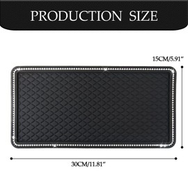 Car Anti-Slip Sticky Gel Pad, Bling Crystal Anti-Slip Phone Holder Dashboard Sticky Pad Non-Slip Mat, Multifunctional Fixate Gel Pads Non-Slip Pad for Cell Phone, Keychains, Sun Glasses, Stand