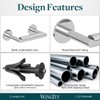 WingIts Modern Elegance Single Toilet Paper Holder, Polished Stainless Steel,