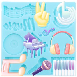 Music Note Fondant Mold Musical Instrument Chocolate Silicone Mold