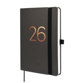 Finocam - Capri Diary 16 Months 2025 2026 Horizontal Week to View September 2025 - December 2026 (16 Months) Black International