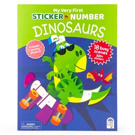Dinosaurs - My Very First Sticker by Number Activity Book for Kids, Includes Pull-Out Pages and 300+ Stickers, Toddlers and Kids