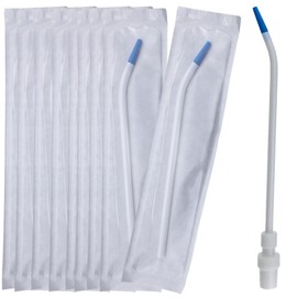 40PCs Dental Grade Sterile Plastic Surgical Aspirator Tips with Adapter by JEVOLVE | Dental Surgical Aspirator Suction Tips