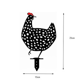 xlwen 2 Stück Henne Huhn Hof Kunst Dekorative, Huhn Deko Handarbeit Gartenstatuen, Metall Huhn Hof Kunst für Rasen Garten Hinterhöfe Dekoration Ornament.