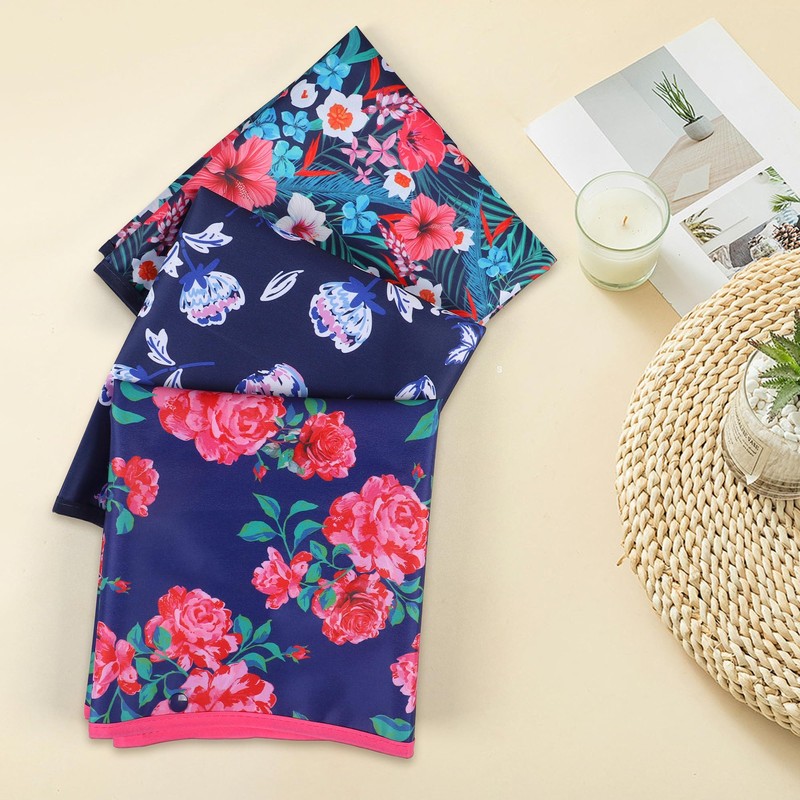 Adult Bibs - 3 Pcs Washable Clothing Protector with Crumb