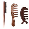 3 Pieces Wooden Handle Comb, Head Massage Comb, Hair Care