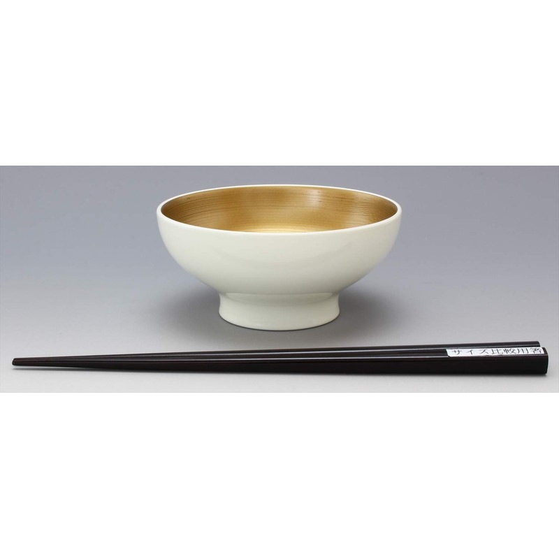 KORINDO EZ051926 Small Bowl White Uchigin Gold 4.3 inches (10.9