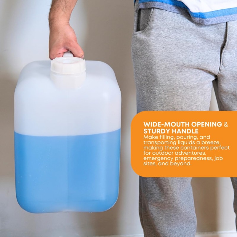 Hedpak Hedpak-5-Gal 5 Gallon Plastic Carboy with Handle-BPA Free &