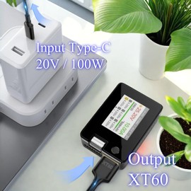 XT60 Charging Cable,100W PD USB C to XT60 20V 5A SC100 Fast Charger Braided Cable for ToolkitRC (3.3 Feet)