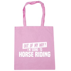 Hippowarehouse Out of My Way I'm Going to Horse Riding Tote Shopping Gym Beach Bag 42cm x38cm, 10 litres