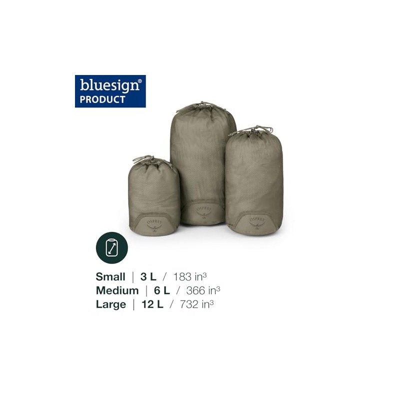 Osprey Daylite Mesh Packing Sack Set, Black