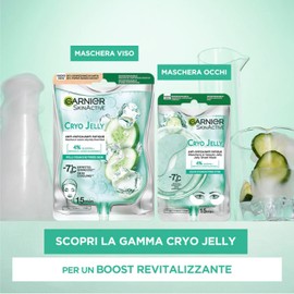 Garnier Cryo Jelly Eye Mask Eye Silk Skaming in Bianchy Crectable Anti-Fatic Effect with Hyaluronic Acid Discan Doccan Window Vegan - 5 Packs 1 Application