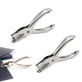 2 x Single Hole Punch, Hand Punch, Single Paper Punch, Round Hole Punch, Hole Diameter 3 mm and 6 mm, Hand Motif Punch, Hole Punch, for DIY Paper, Photos, Greeting Cards, Cards