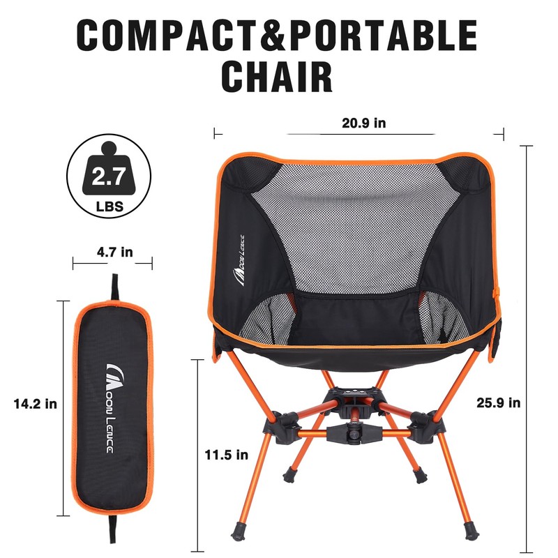 MOON LENCE Portable Camping Chair Backpacking Chair - The 4th