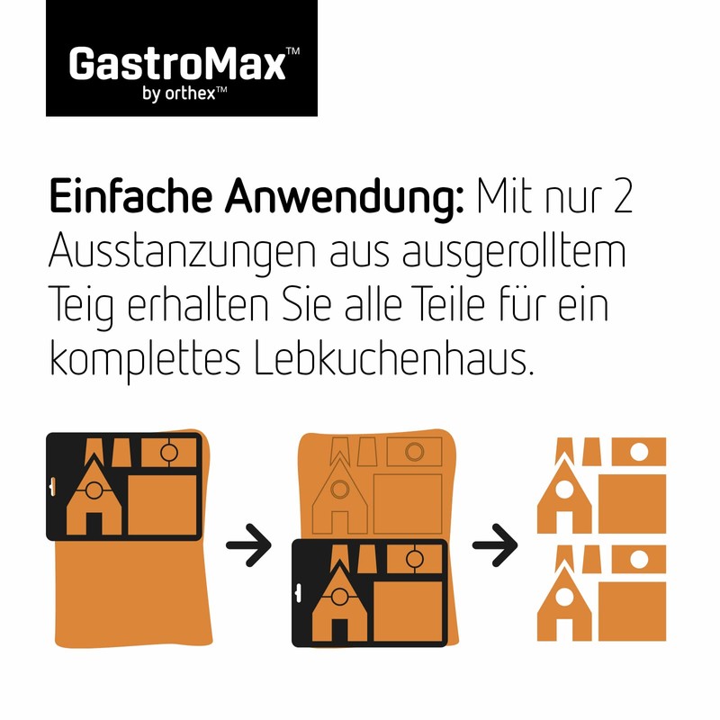 Gastromax Lebkuchen-Haus Ausstecher, Schwarz