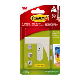 Command 17201-4PK Medium Picture Mounting Strips M, White