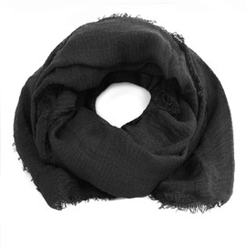 KARL LOVEN Women's Pashmina Scarf – 40 Different Colours, black