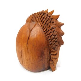 Brave Wings Hand Carved Wooden - Dragon Egg with Tail - Wood Ornament Sculpture Figurine Statue Unique Table Decoration Home Decor Gift for Christmas - 4940