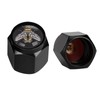 Muishi Cute Bee Tire Valve Stem Caps, Aluminum Black Stem