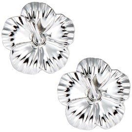 HKB SPORTS HK76 Hibiscus Silver License Plate Bolt Cap