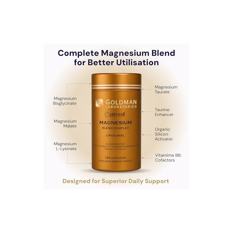 Magnesium Bisglycinate Complex 120 Capsules – High Strength Chelated Magnesium