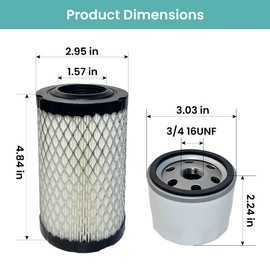 Air & Oil Filter Tune Up Kit for Husqvarna YTH22V46 YTH18542 YTH24V48 YTA18542 YTA22V46 YTA24V48 YTH2348 YTH24V54 Z246 Z254 Lawn Mower, 17.5hp 19.5hp 20hp 21hp Engine.