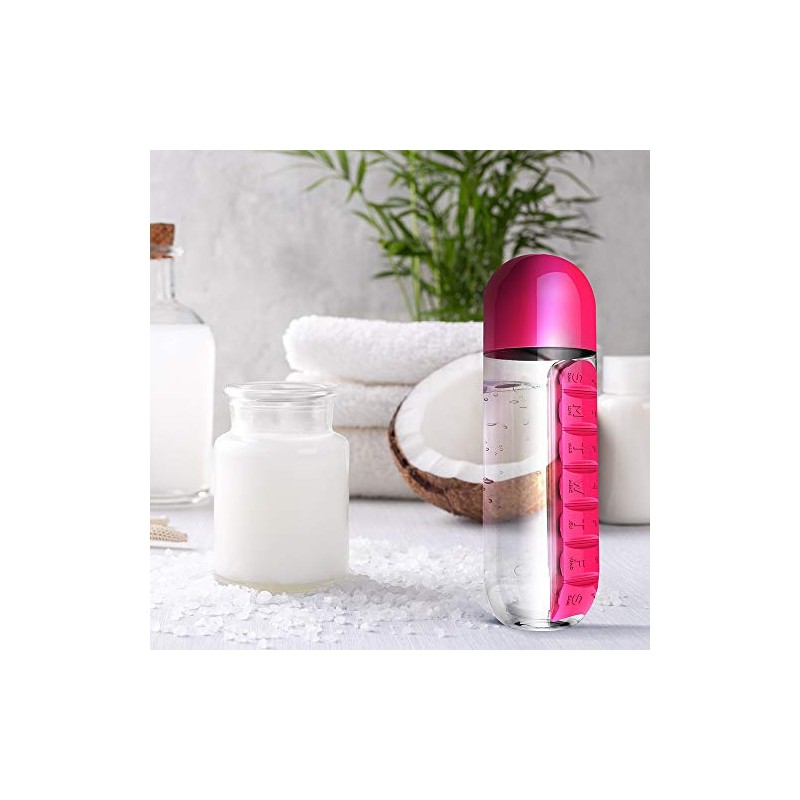 Asobu Daily Pill Box Organizer with 20 oz Water Bottle