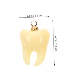 SEWACC 6pcs Pendant Accessories Charms for Diy Jewelry Making Resin Teeth Ornaments