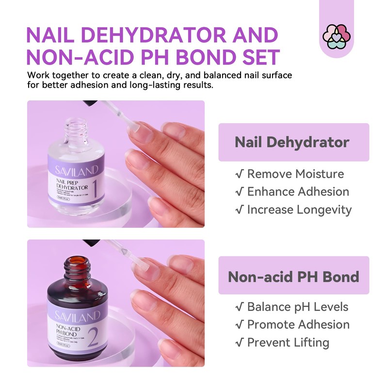 SAVILAND Acrylic Nail Kit for Beginners: White Pink Clear Acrylic
