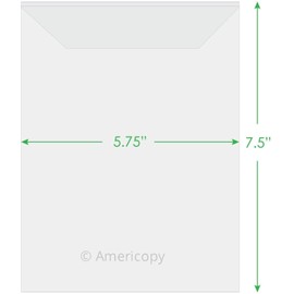 Americopy Clear CPP Die and Stamp Storage Pockets 5.75" x 7.25" - 50 Pieces