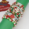Twinfree 12pcs Christmas Bracelets Women Clay Bead Bracelet Xmas Decorations