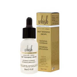 Whish Coconut Milk & Verbena Self Tanning Drops - Gradual Self Tanner For Face & Body - Moisturizing Tanning Oil for a Radiant Glow - Sunless Bronzing Drops - Parabens & Sulfates Free - 1 fl oz