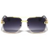 Dweebzilla Oversized Square Sport Pilot Aviator Sunglasses with Floating Beveled