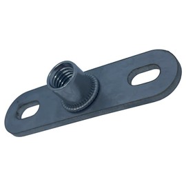 Rectangular Bossed Base Plate (M8) for Munsen Type Pipe Clamps T304 Stainless Steel - Pack Size : 1