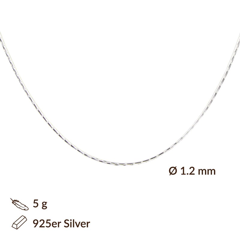 DUR Chains 925 Sterling Silver rhodium plated all variations Ladies,