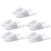 Outanaya 5 Pairs Disposable Spa Slippers Fluffy Hotel Slippers for