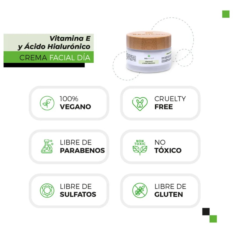 Crema Facial Día Vitamina E y Ácido Hialurónico 50g SPF