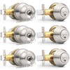 Probrico 3 Pack Exterior Door Knob and Single Cylinder Deadbolt