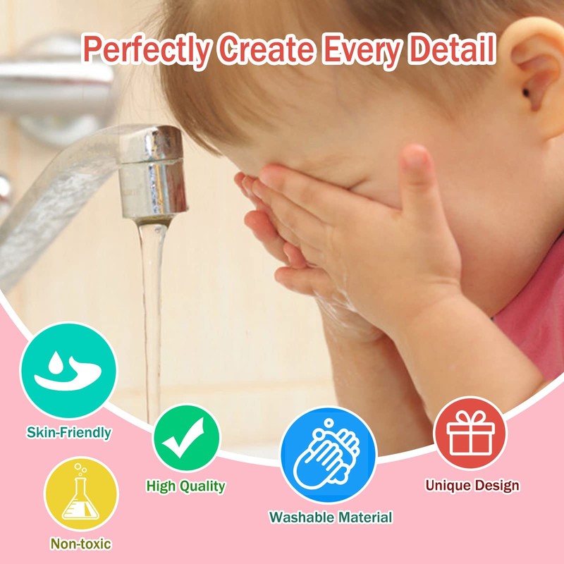 Mebtmel Heart Shape for Kids Makeup Kit, Real, Non Toxic,
