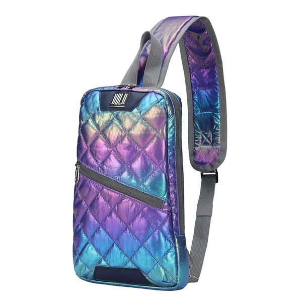GBLQ PLUS Mochila cruzada iridiscente con hombro para mujeres y