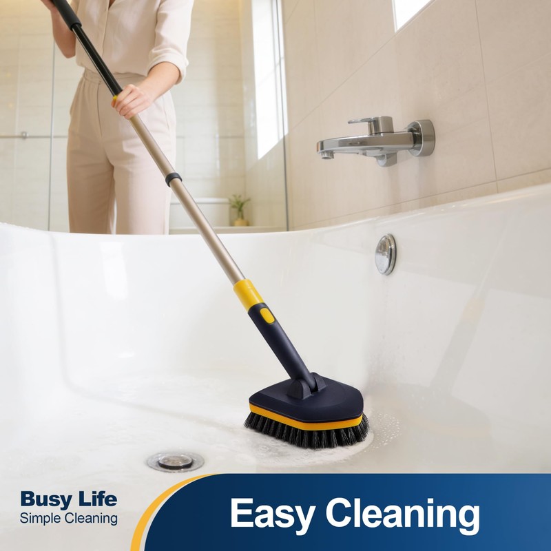 Yocada Tub Tile Scrubber Brush 2 in 1 Cleaning Brush